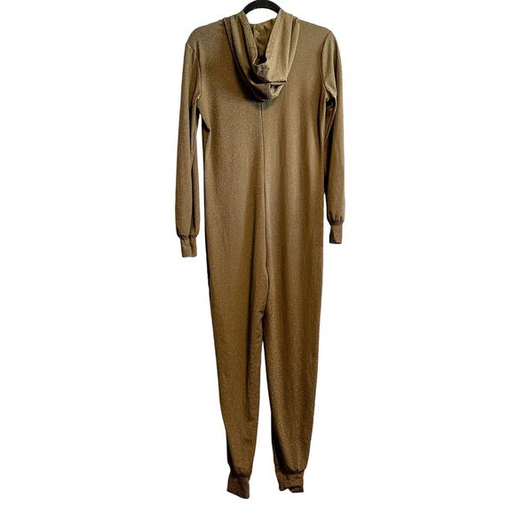 Savage X Fenty “Sleep & Shine” Hooded Shimmer Jumpsuit Green Size M - Picture 5 of 13